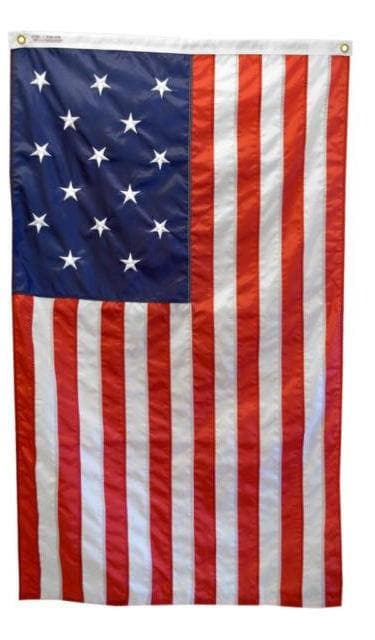 15-star American flag in durable nylon, 3x5 feet, by Atlantic Flag & Pole Inc.