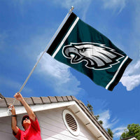 Thumbnail for Philadelphia Eagles flag by Atlantic Flag & Pole Inc., features vibrant green and white colors with team logo.