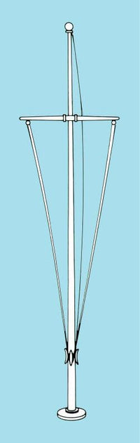 Thumbnail for Single Mast Nautical Series Aluminum Flagpole 20X5 Flagpoles Boat Flagpole Nautical Single Mast