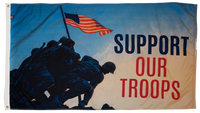 Thumbnail for Support our troops flag with soldiers front