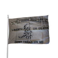 Thumbnail for 3x5 nylon Culpeper Minute Men flag by Atlantic Flag & Pole with brass grommets, featuring 'Don't Tread on Me' design