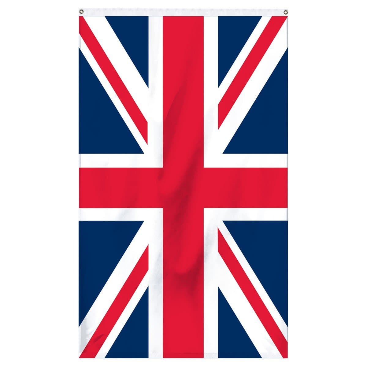United Kingdom (Great Britain) National Flag for sale to buy online from Atlantic Flagpole. Traditional Great Britain flag with navy blue and red and white crosses.