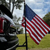 Thumbnail for Black powdercoated Phoenix Outrigger hitch mount for flagpole by Atlantic Flag & Pole Inc.
