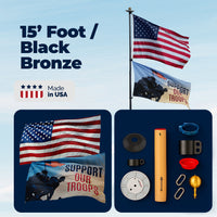 Thumbnail for Skip Bedell Memorial Day Telescoping Flagpole Package Deal