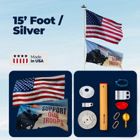 Thumbnail for Skip Bedell Memorial Day Telescoping Flagpole Package Deal