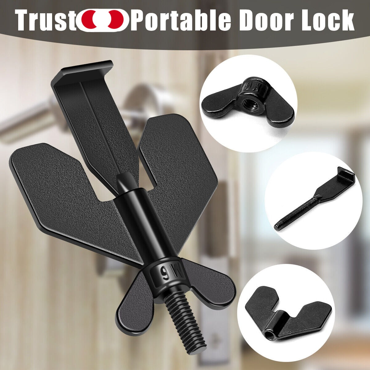 Portable Door Lock for Travel | Extra Security & Privacy