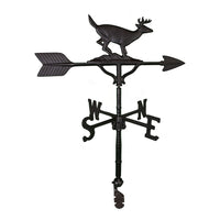 Thumbnail for black colored deer with antlers weathervane