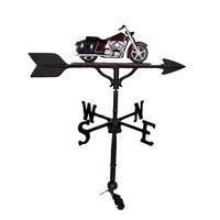 Thumbnail for burgundy Motorcycle Weathervane on black base for sale