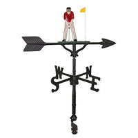 Thumbnail for White golfer with putter golfing on top of a weathervane with a flag image
