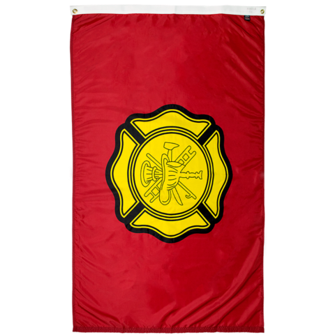 red and yellow fire department flag for sale online