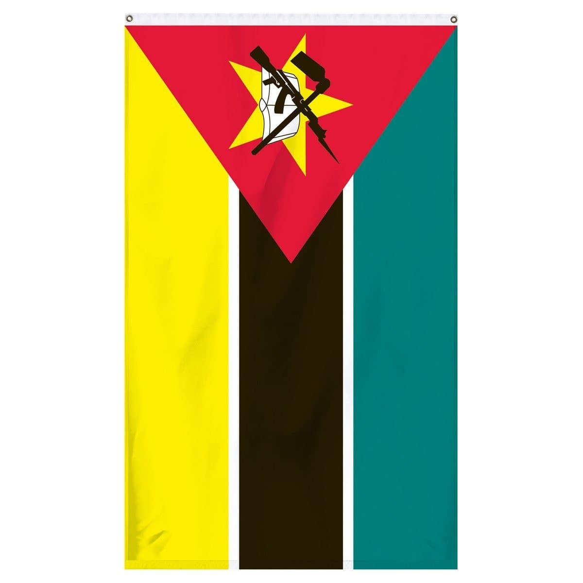 Mozambique national flag for sale online to buy from Atlantic Flagpole, an American company selling American made flags and poles.