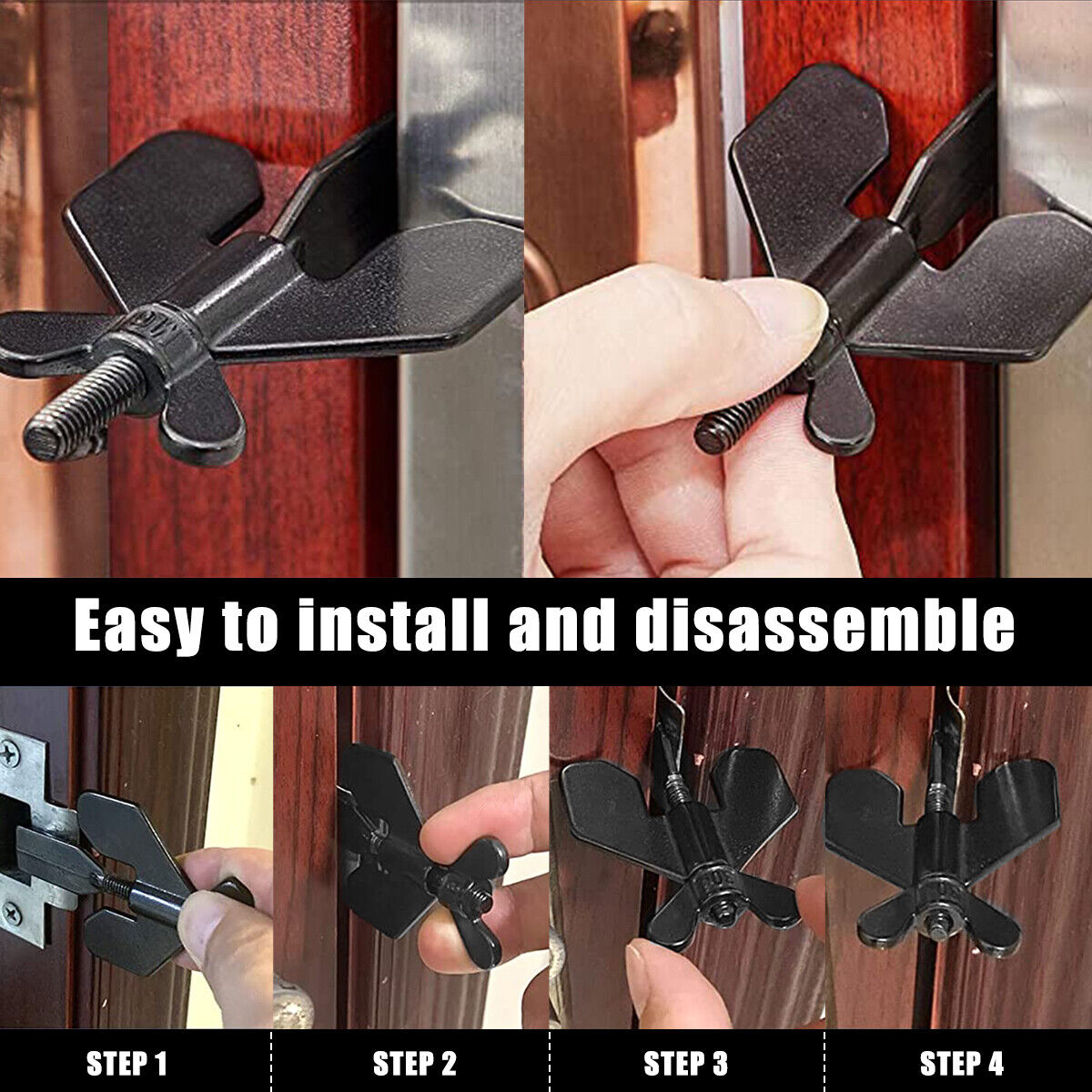Portable Door Lock Home Security Hotel Safety Stainless Steel Privacy Extra Security Lock anti Theft 