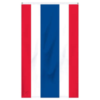 Thumbnail for Thailand National Flag for sale to buy online from Atlantic Flag and Pole. Red, white, and blue flag with two red stripes, 2 white stripes, and a large blue stripe in the middle.