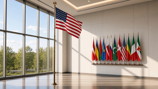International Flags for Classroom or Office Decor