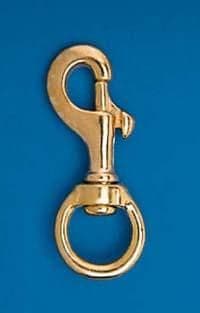 Flagpole halyard and winch setup with brass swivel snap hardware