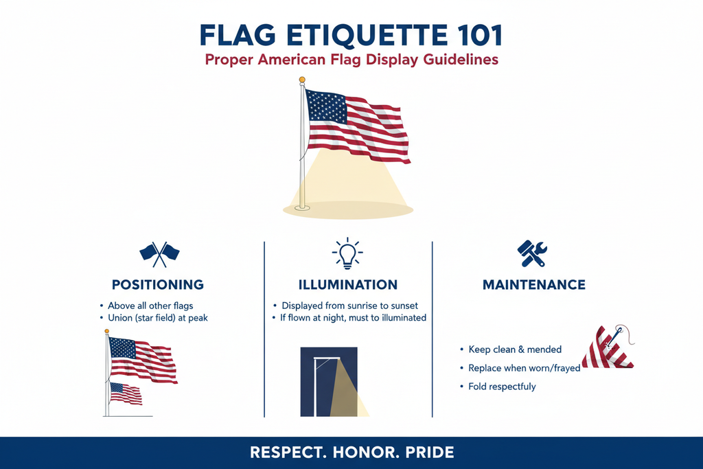 Flag Etiquette 101: Proper Display, Lighting, and Maintenance for Home ...