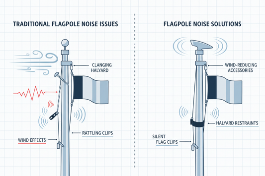 Flagpole Noise Solutions: Eliminating Clanging, Rattling, and Wind Howling