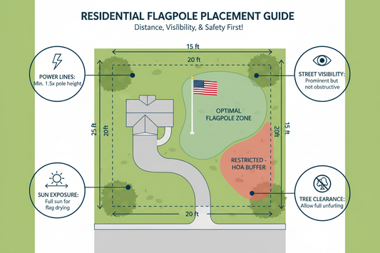 Flagpole Placement Guide: HOA Rules, Property Lines, and Optimal Positioning
