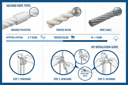 Flagpole Rope Replacement Guide: Halyard Types, Lifespan, and DIY Installation