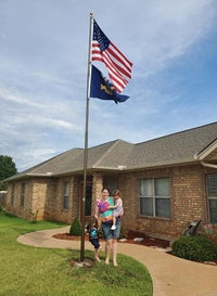 Thumbnail for Phoenix Telescoping Flagpole with Free American Flag, Securi-Shur Anti-Theft Locking Clamp, and Lifetime Anti-Theft Guarantee