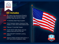 Thumbnail for Phoenix Telescoping Flagpole Veteran's Day Bundle