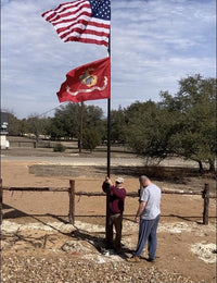 Thumbnail for Phoenix Telescoping Flagpole with Free American Flag, Securi-Shur Anti-Theft Locking Clamp, and Lifetime Anti-Theft Guarantee