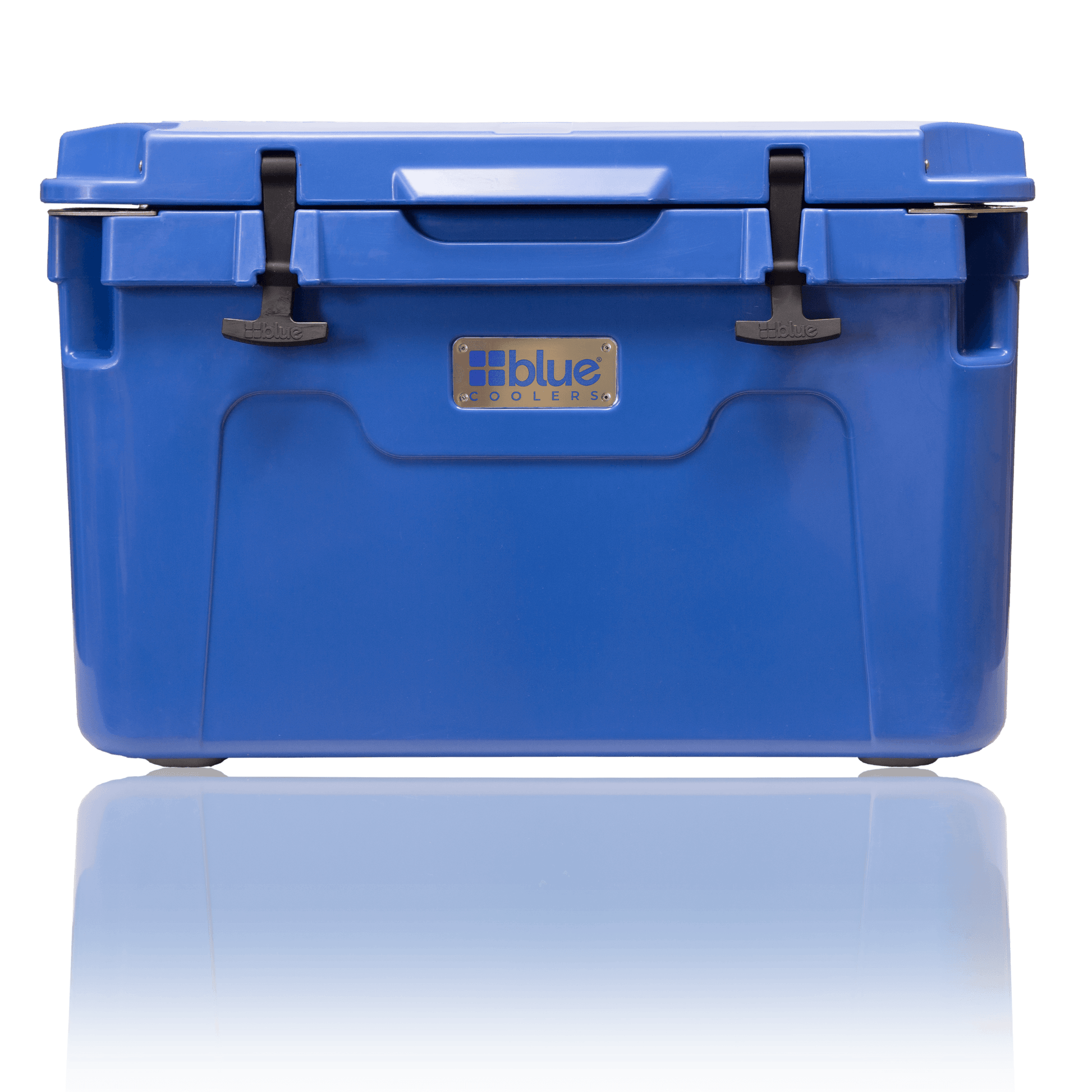 55 gallon Blue cooler closed lid image