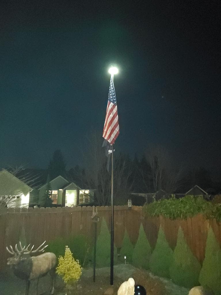 TelePatriot 600 Series Solar Flagpole Light - 600 Lumen