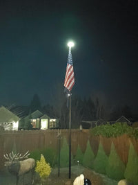 Thumbnail for White Atlantic Flagpole TelePatriot 600 Series Solar Light with 600 lumens and IP65 rating
