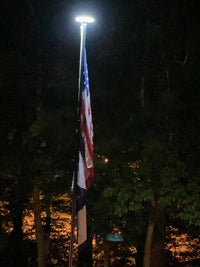 Thumbnail for Atlantic Flagpole TelePatriot 600 Series Solar Light, 600 lumens, gray ABS material, IP65 waterproof design.
