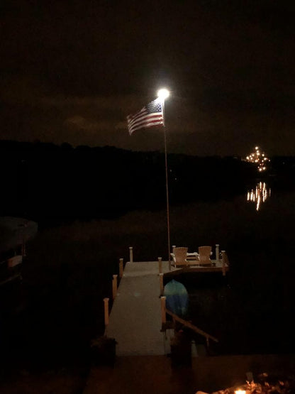 TelePatriot 800 Series Solar Flagpole Light - 200 LED Waterproof IP65