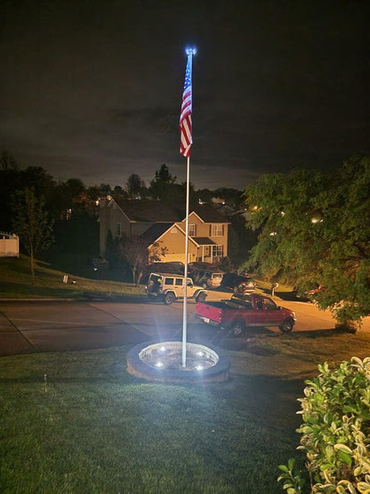 TelePatriot 800 Series Solar Flagpole Light - 200 LED Waterproof IP65