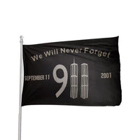 Thumbnail for Black commemorative flag featuring 