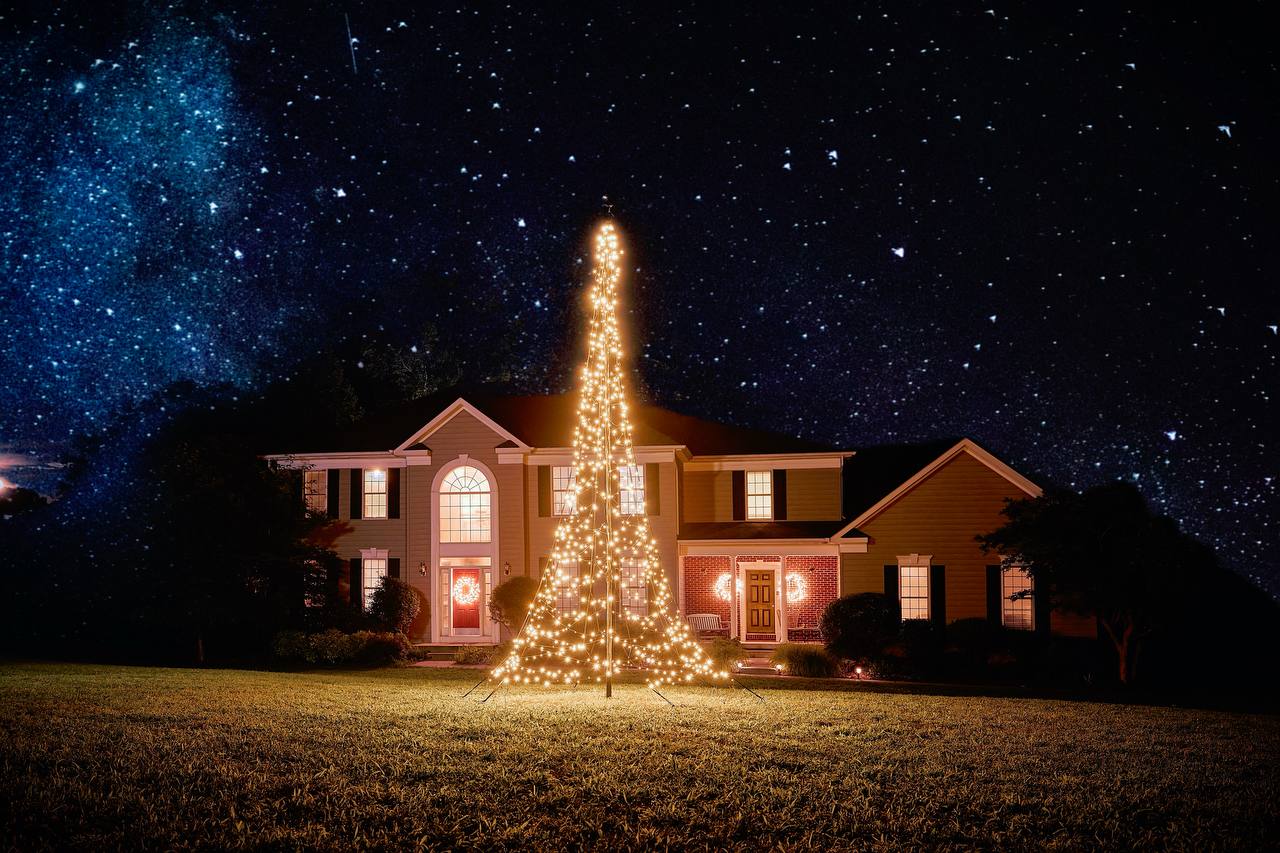 Patriot Glo Flagpole Christmas Tree Light Kit