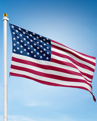 Thumbnail for Poly Extra American flag in vibrant red, white, and blue, available in sizes 3'x5', 4'x6', 5'x8' by Atlantic Flag & Pole Inc