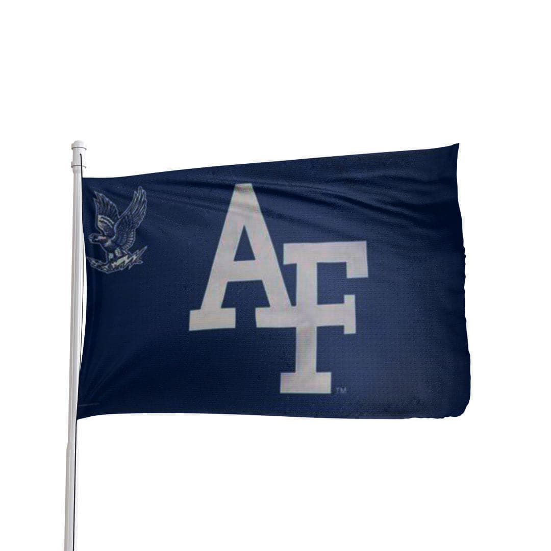 Air Force Falcons 3x5 NCAA flag in bold blue and white, officially licensed by Atlantic Flag & Pole Inc.