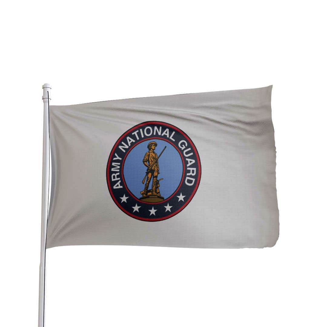 3x5 nylon Army National Guard flag by Atlantic Flag & Pole Inc., designed for outdoor use