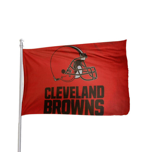 Cleveland Browns orange and brown nylon flag, durable 3x5 foot size, by Atlantic Flag & Pole Inc.