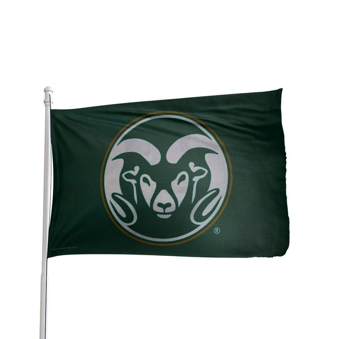 Premium Colorado State Rams 3x5 NCAA flag by Atlantic Flag & Pole, featuring vibrant team colors and durable fabric.