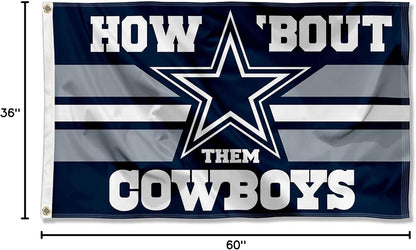 Dallas Cowboys 3x5 durable nylon flag in team colors, official NFL merchandise by Atlantic Flag & Pole Inc.