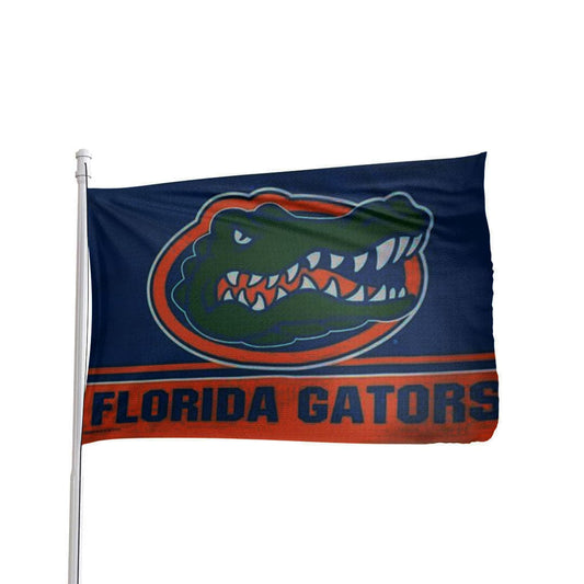 Florida Gators 3x5 flag made of premium polyester with vibrant team colors and reinforced d-ring for durability by Atlantic 