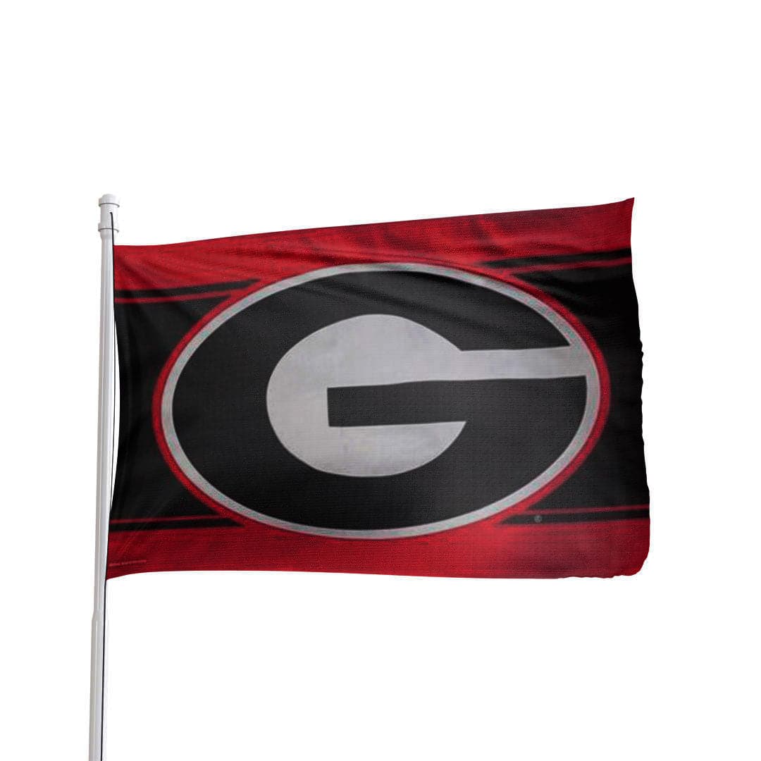 Georgia Bulldogs 3x5 NCAA flag in durable fabric with vibrant team colors and logo by Atlantic Flag & Pole Inc.
