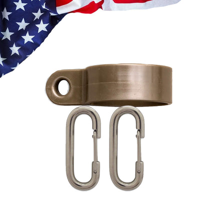 Gold flag attachment set for telescoping flagpoles by Atlantic Flag & Pole Inc.