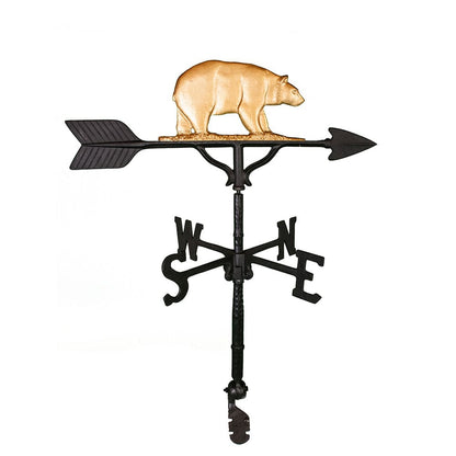 Gold colored bear weathervane made in America image