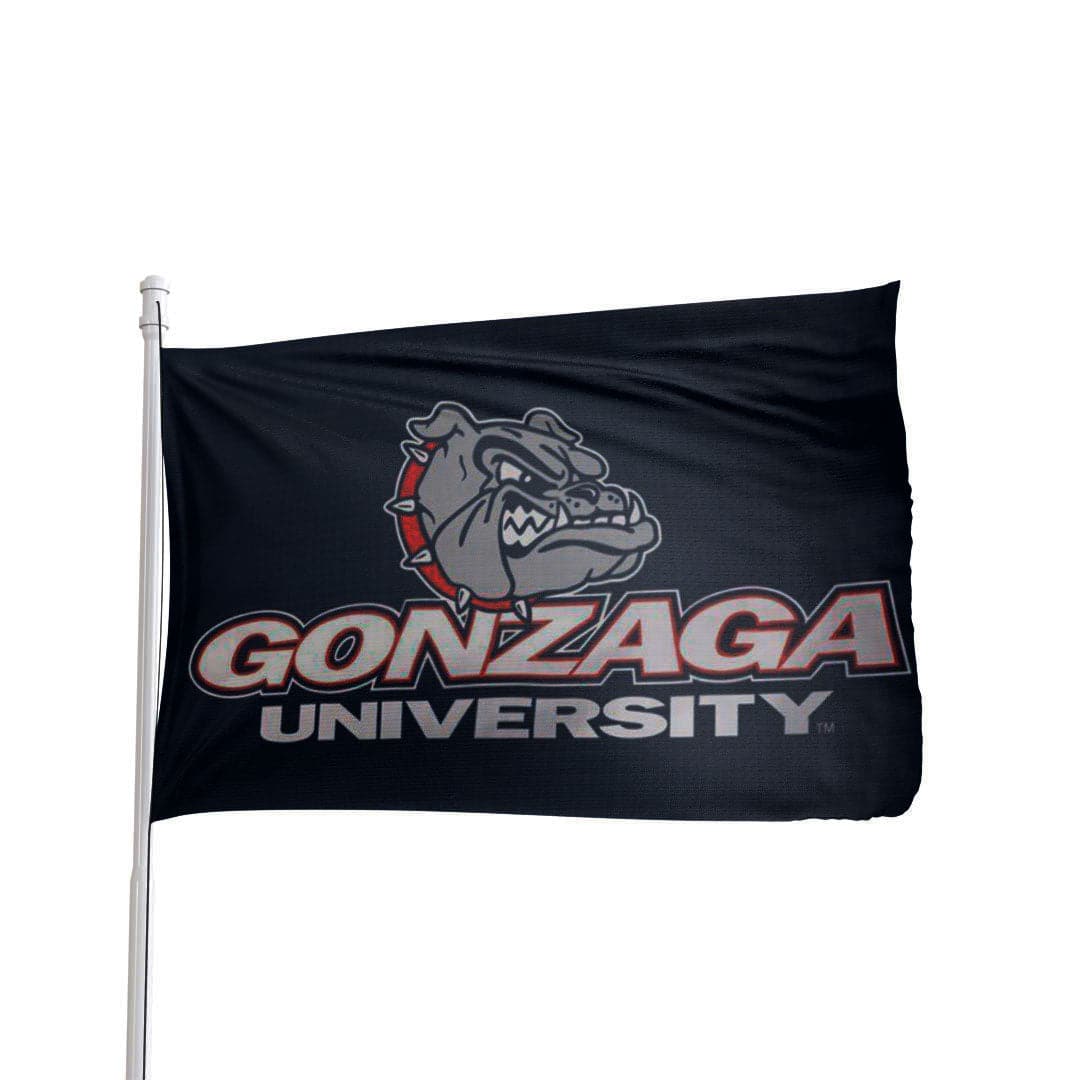 Officially licensed Gonzaga Bulldogs 3x5 NCAA flag featuring vibrant colors, durable fabric from Atlantic Flag & Pole Inc.