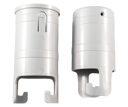 Silver interlocking sleeve set for telescoping flagpole replacement by Atlantic Flag & Pole Inc.