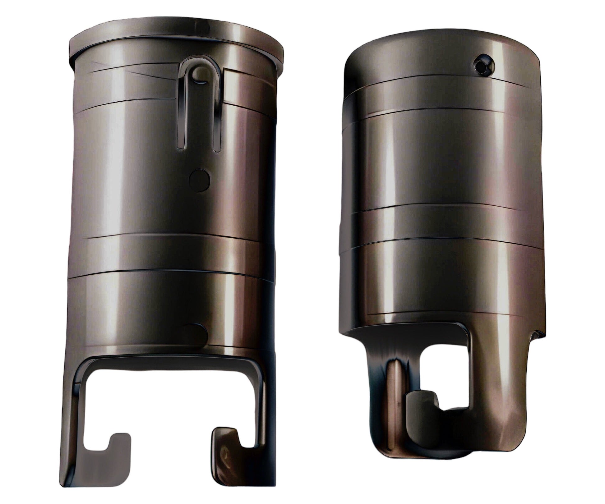 Silver interlocking sleeve set for telescoping flagpoles by Atlantic Flag & Pole Inc.