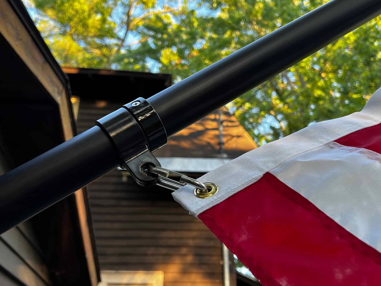 Phoenix 6FT Commercial Aluminum Outrigger Flag Pole Set USA Flag - American-made flagpole accessory by Atlantic Flag & Pole