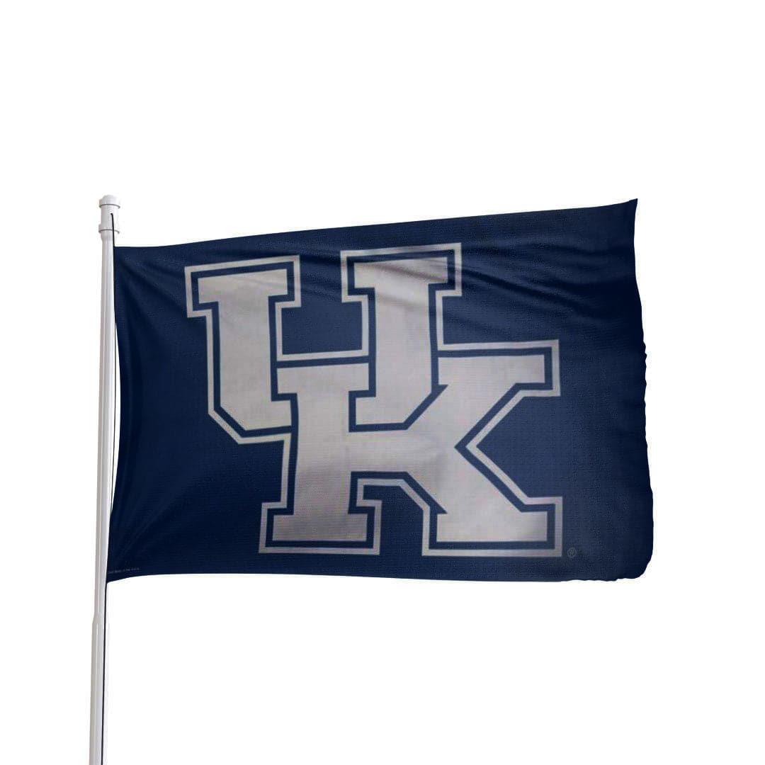 Kentucky Wildcats 3x5 blue flag with brass grommets, officially licensed by Atlantic Flag & Pole Inc.