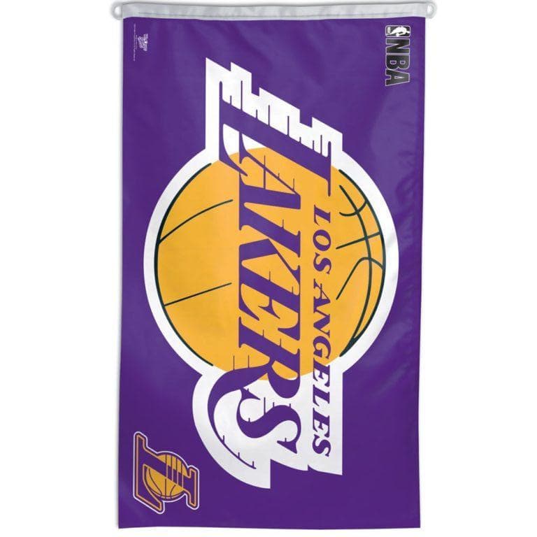 thumbnail image 2 of Los Angeles Lakers Dual Logo Flag - 3x5 Foot Indoor Outdoor Banner 2 of 13